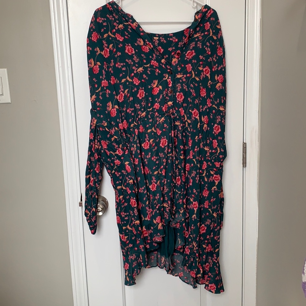 Free People Emerald Combo Dress Size Large, NEW